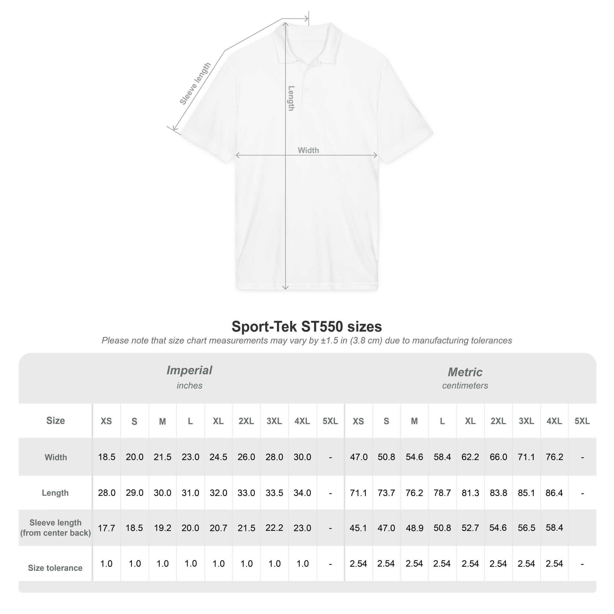 Embroidered Shield Logo Polo Shirt - White Performance Golf/Work Polo