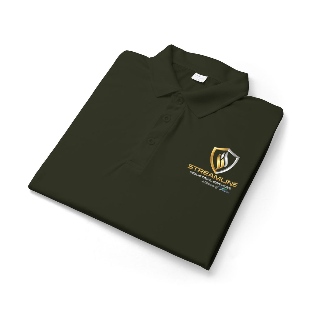 Embroidered Shield Logo Polo Shirt - White Performance Golf/Work Polo