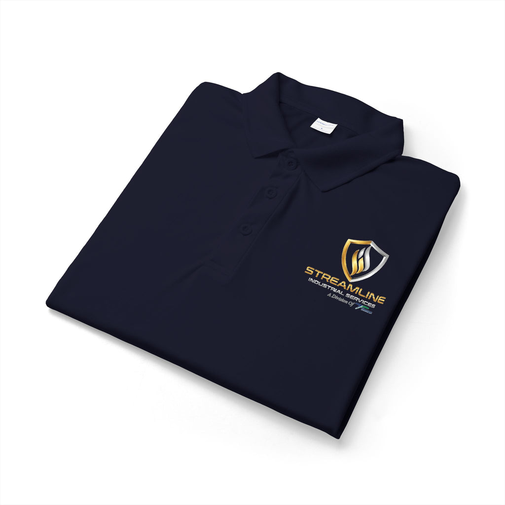Embroidered Shield Logo Polo Shirt - White Performance Golf/Work Polo
