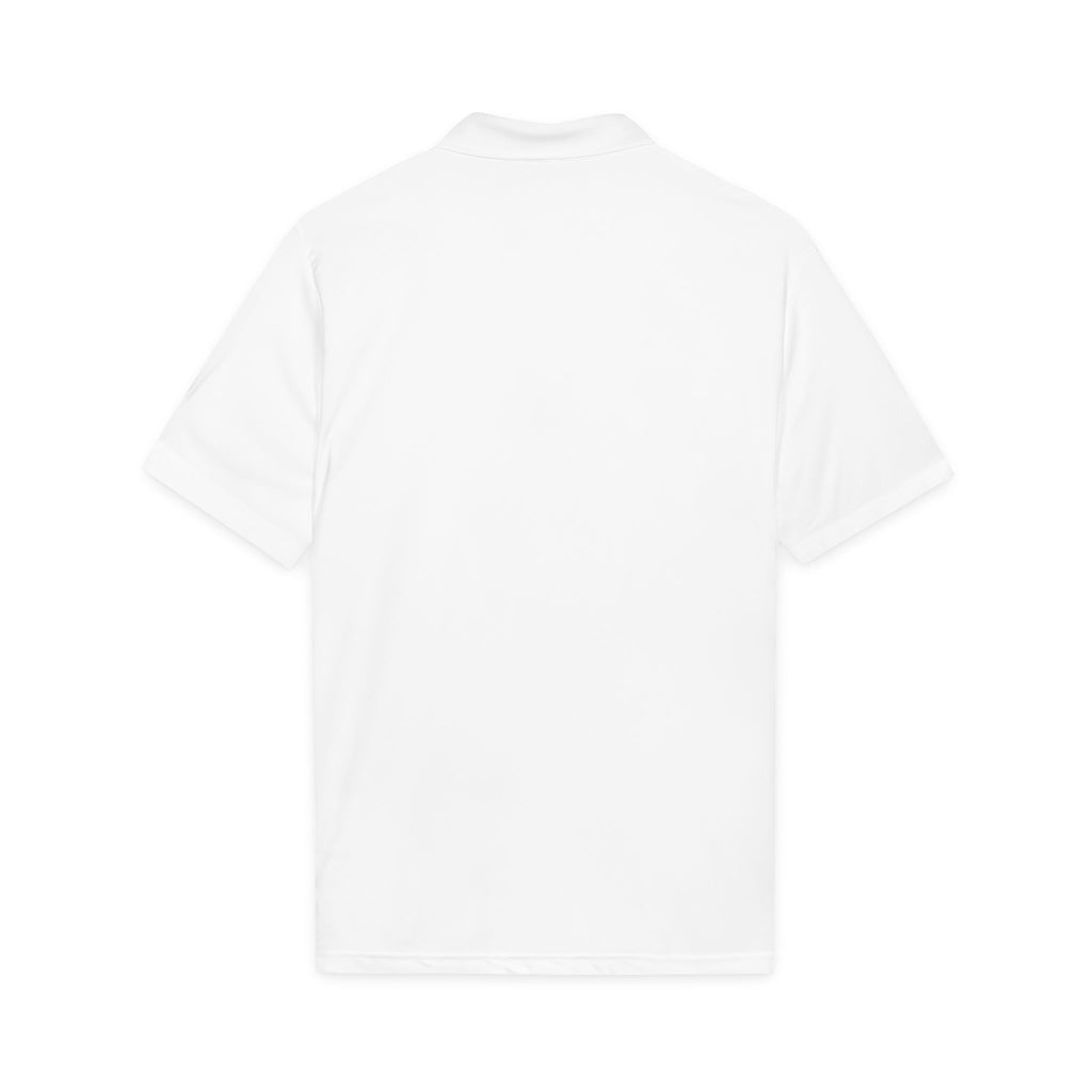 Embroidered Shield Logo Polo Shirt - White Performance Golf/Work Polo